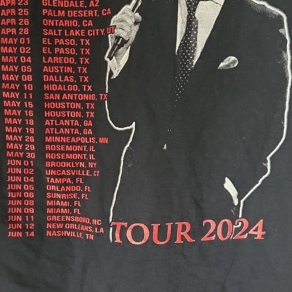 Luis Miguel 2024 Concert T-Shirt, M, Black - Picture 7 of 7